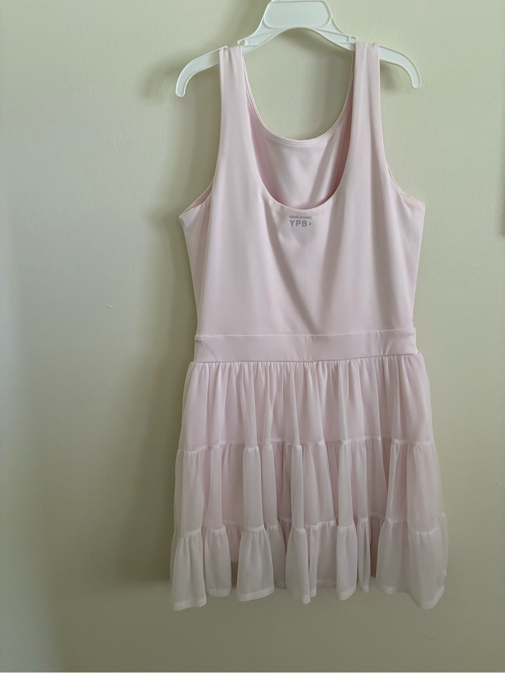 abercrombie kids Light Pink Tiered Tank Dress